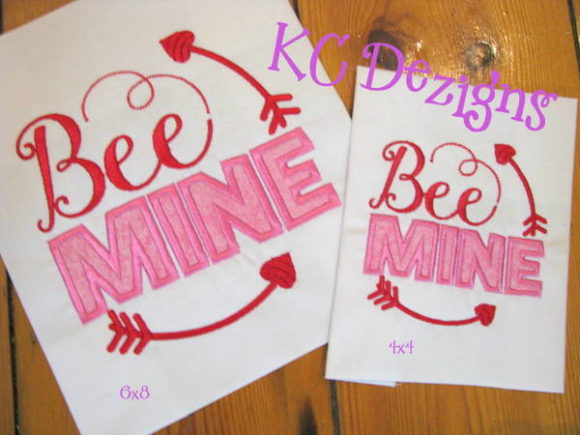 Bee Mine Valentine Applique