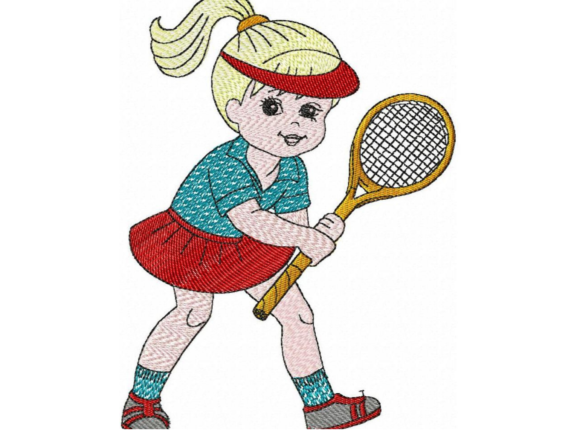 Girl Playing Tennis