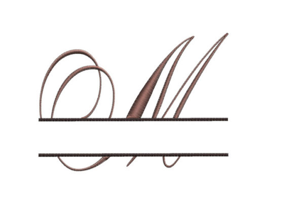 Split Monogram Font Letter M