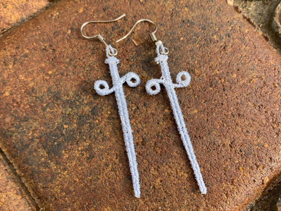 Sword Earrings Embroidery Design Review